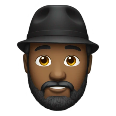 black donald trump with beard sticker