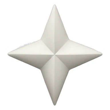 A white four-pointed star sticker