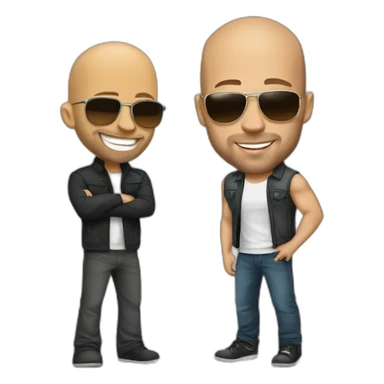 Paul walker and vin diesel sticker