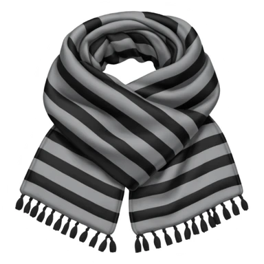scarf in grey and black stripes sticker