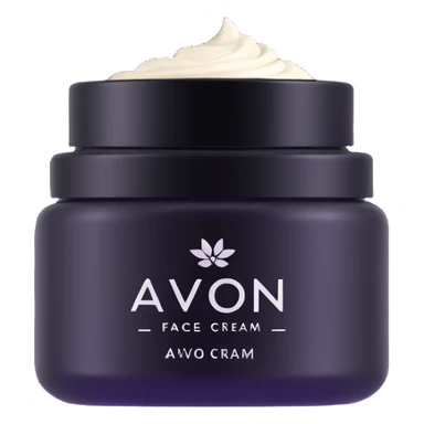 face cream jar with AVON logo sticker