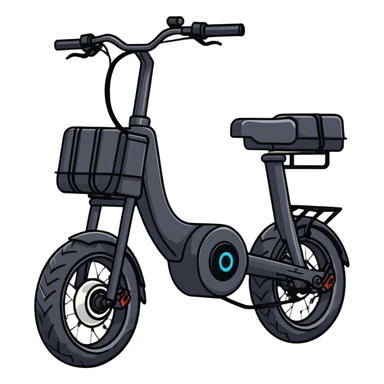 Rugged Monster class Chinese electric bicycle with thick tires and powerful frame sticker