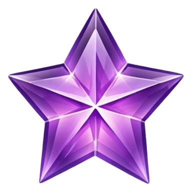 ultra realistic purple crystal star sticker