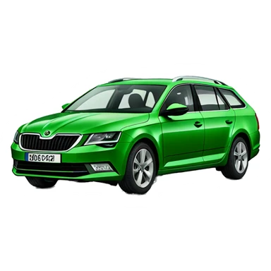 Green Skoda octavia sticker