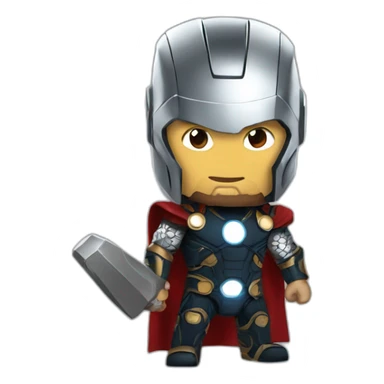 thor as ironman sticker
