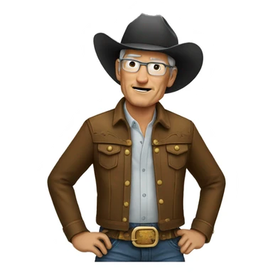 Tim Cook wearing cowboy  sticker