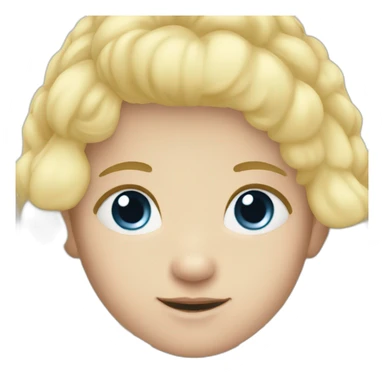 Twin blond blue eyes boy baby sticker