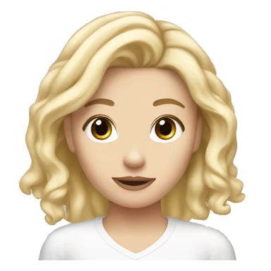 A tik tok white girl with blonde hair sticker