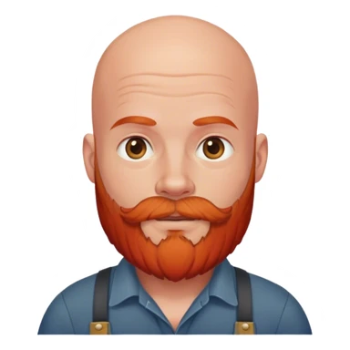 Bald farmer with red beard  sticker
