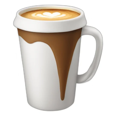 coffee cup running with legs sticker