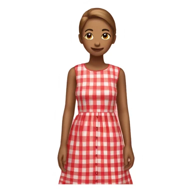 Red and white gingham dress just the dress close up sticker