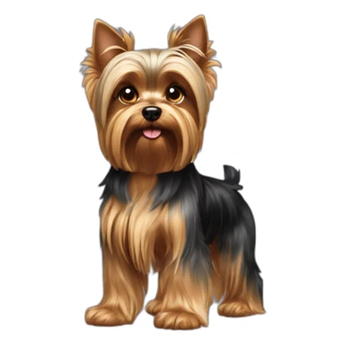 dog yorkshire terrier full body sticker