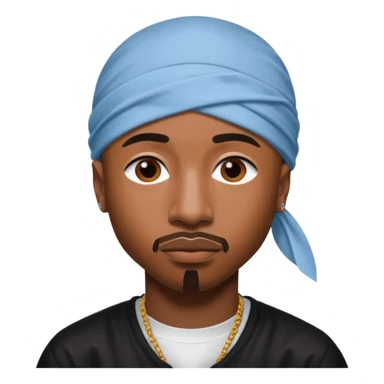 2Pac only face and durage sticker