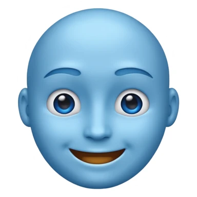 Blue face emoji sticker