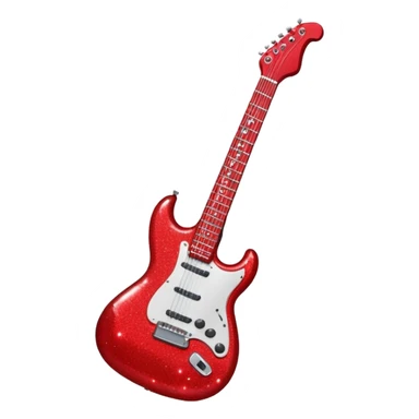 red glitter guittar sticker