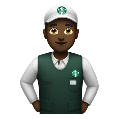 Black Starbucks worker sticker