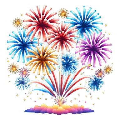 fireworks in the sky sticker