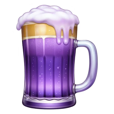 glitter cian and purple beer sticker