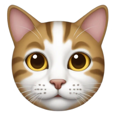a tabby cat with a white face marking sticker
