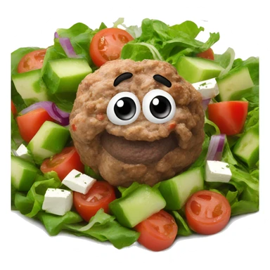 greek meatball salad sticker