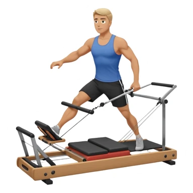 guy workout pilates reformer  sticker