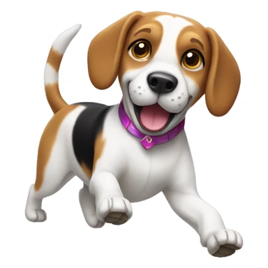 dancing beagle dog sticker