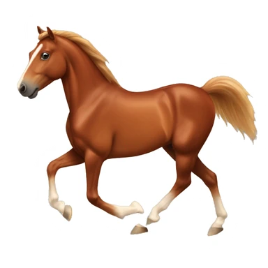 Chestnut horse trotting sticker