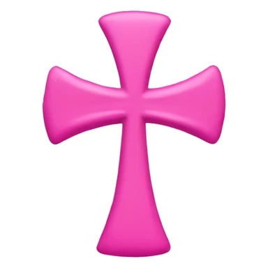 Pink cross with a bow sticker