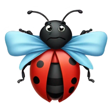 ladybug wearing a bow  sticker