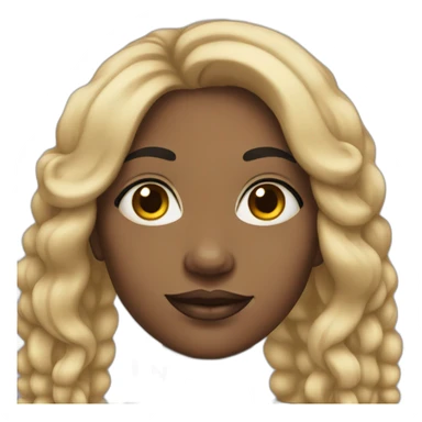 black woman with a round face and long black hair and hoop earrings sticker