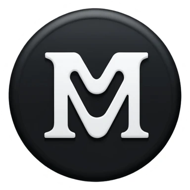 Black Circle with MB written on it sticker