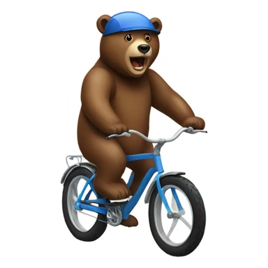 Bear on the bike sticker