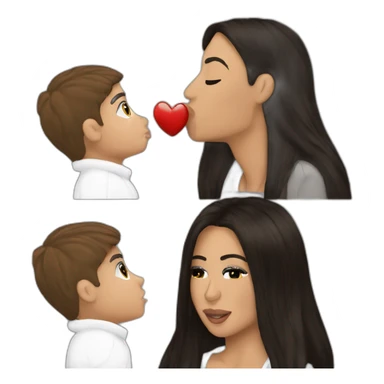 Kim kardashian kiss justin bieber sticker