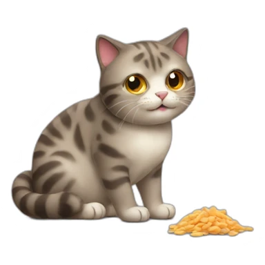 snack-eating-cat sticker