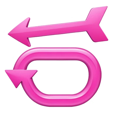 Pink go back u shape arrow  sticker