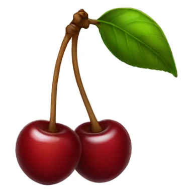 cherry with transparent te sticker