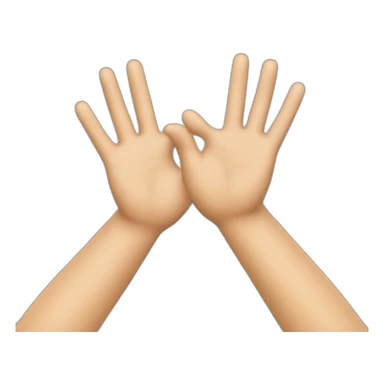 two hands doing a high five neutral emoji sticker