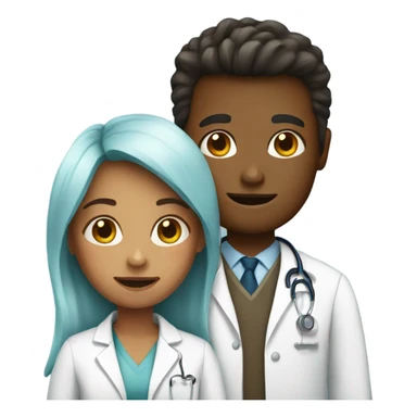 Girl with doctor  sticker