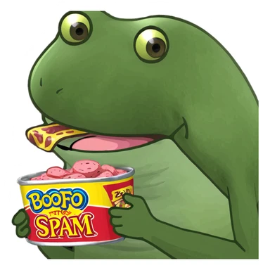 eating SPAM  sticker