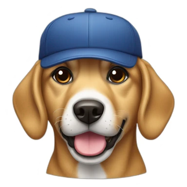 Chien avec une casquette sticker