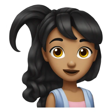 Mikey Madison actress realistic black hair sticker