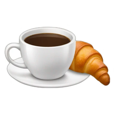 Coffee and French Croissant sticker