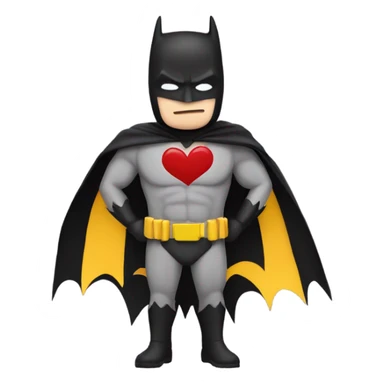 Batman with a heart  sticker