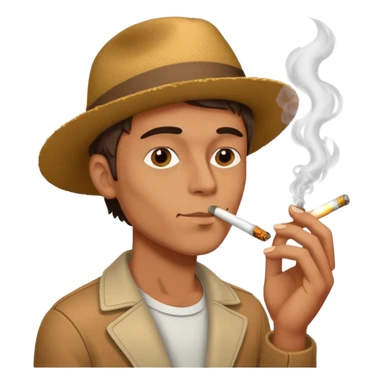 Dude smoking a joint  sticker