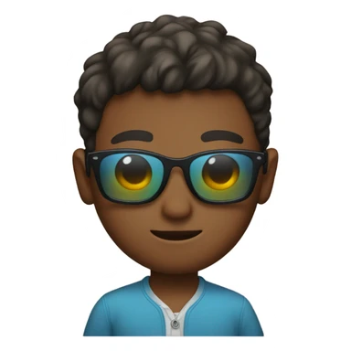 boy with a pair of sunglasses sticker