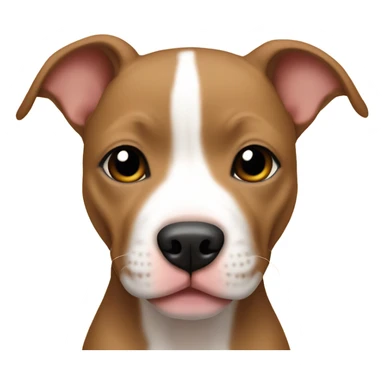 Light brown baby pitbull face sticker
