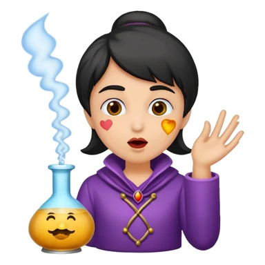 potion maker blowing kiss made of spark dust sticker