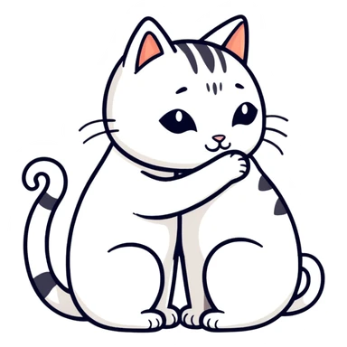 Cats hugging  sticker