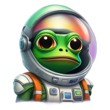 pepe in a space suit sticker