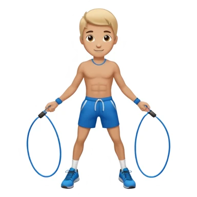 Boy with single Skipping Rope sticker
